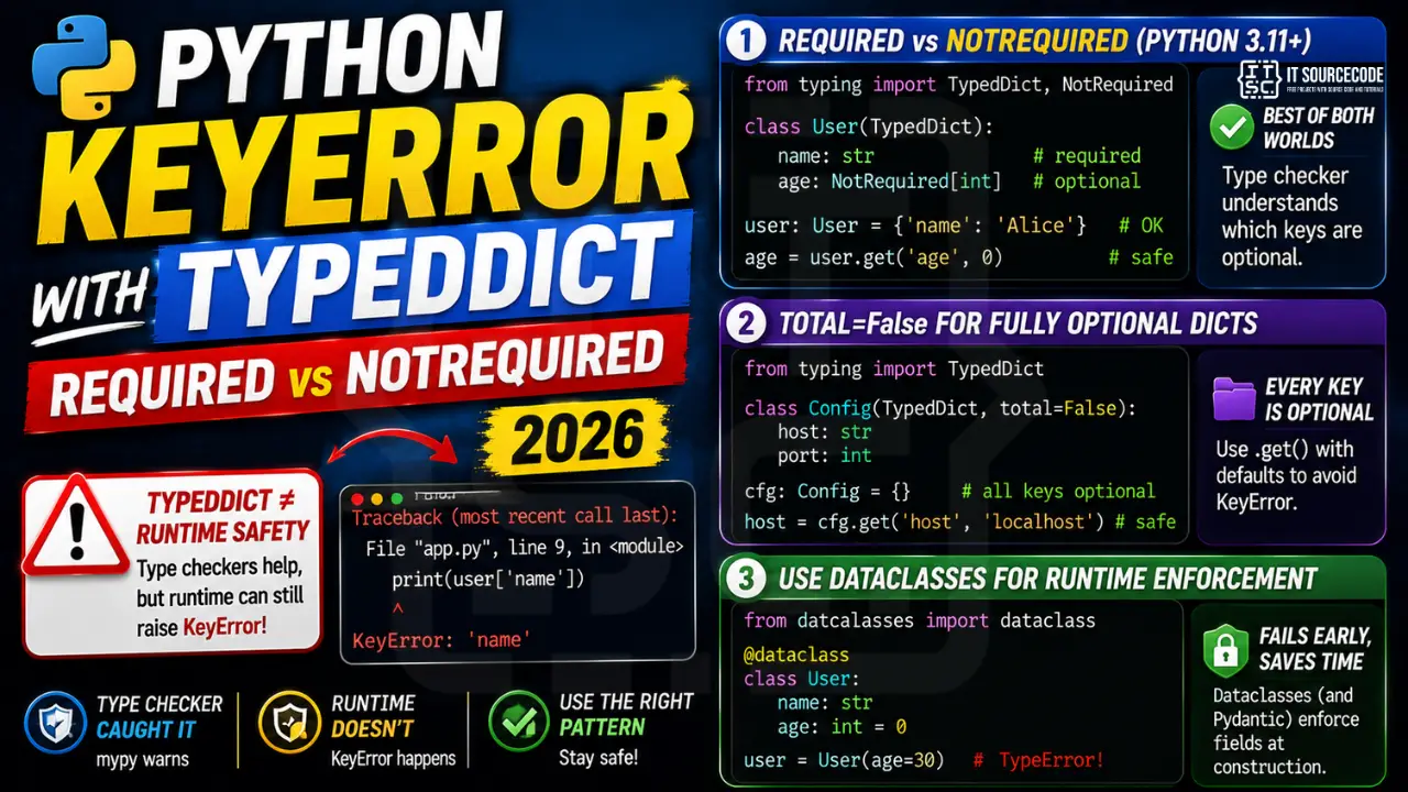 Python KeyError with TypedDict Required vs NotRequired (2026)