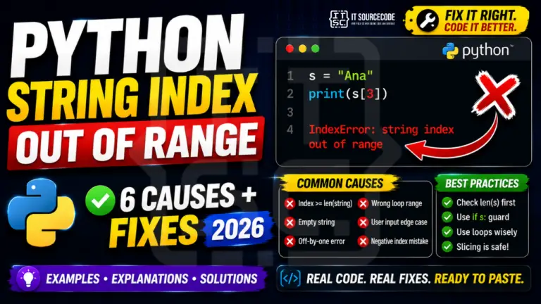 Python String Index Out of Range · 6 Fixes · 2026
