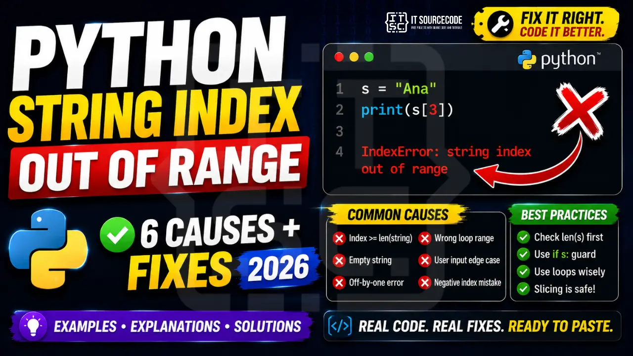 Python String Index Out of Range · 6 Fixes · 2026
