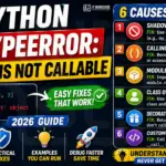 Python TypeError Object is Not Callable, 6 Causes & Fixes (2026)