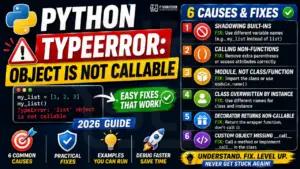 Fix TypeError: Object Is Not Callable (2026 Python)