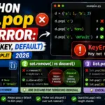 Python dict.pop KeyError Use .pop(key, default) (2026)