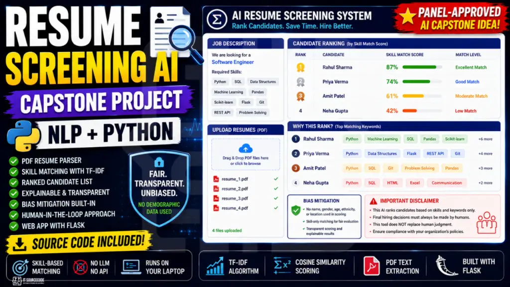 Resume screening AI capstone project in Python with NLP