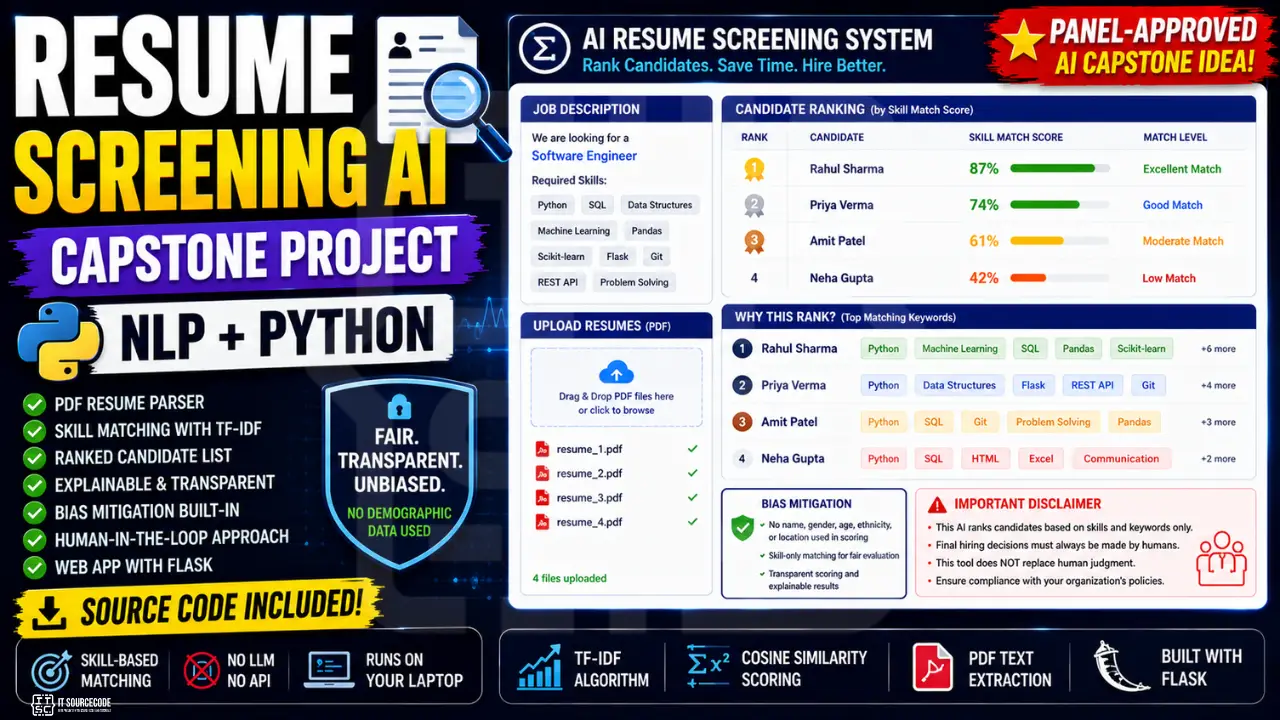 Resume screening AI capstone project in Python with NLP