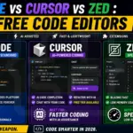 VS Code vs Cursor vs Zed Best Free Code Editors 2026