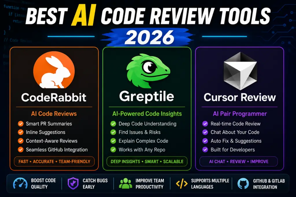Best AI Code Review Tools 2026 (CodeRabbit, Greptile)