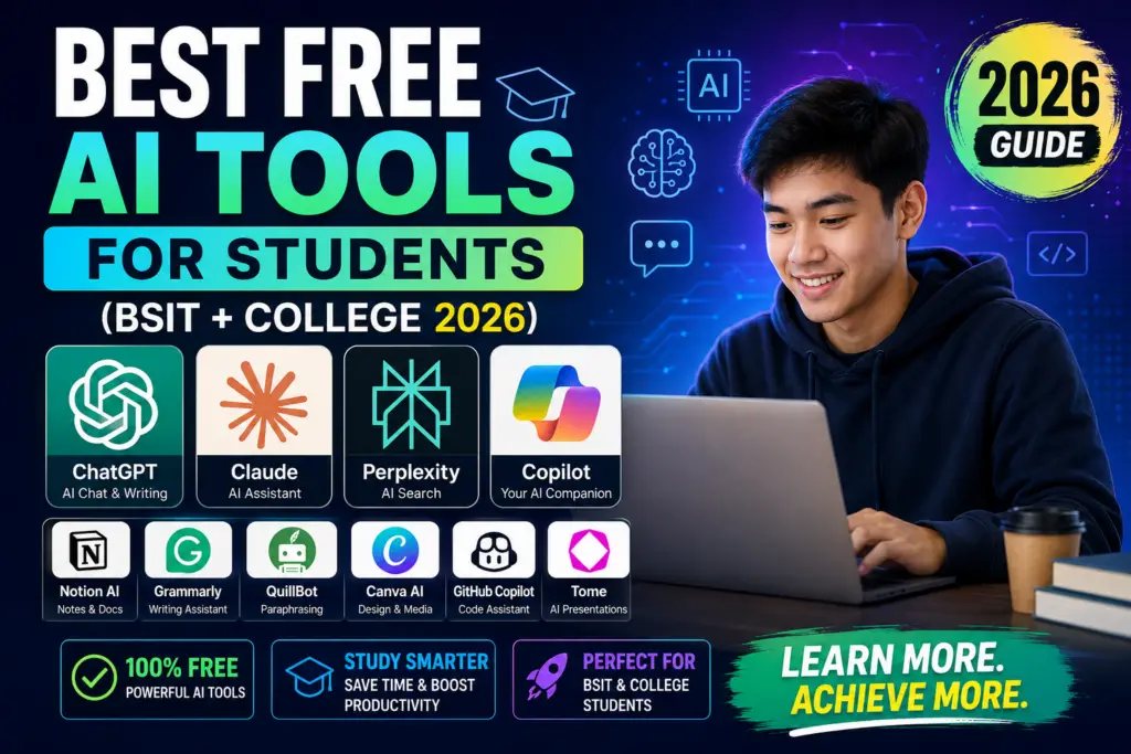 Best Free AI Tools for Students (BSIT + College 2026)