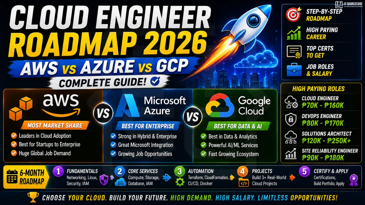 Cloud Engineer Roadmap 2026 AWS vs Azure vs GCP
