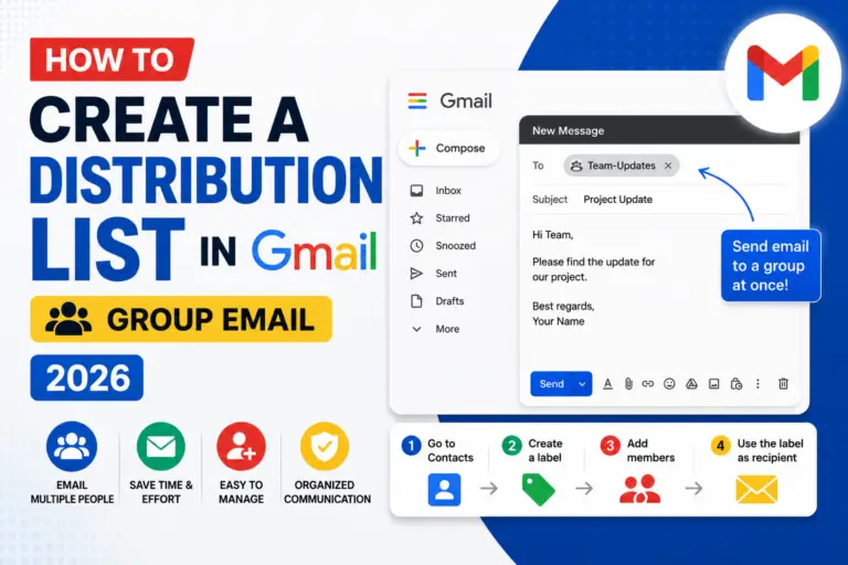 Create a Distribution List in Gmail (Group Email 2026)