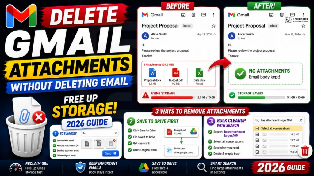 Delete Gmail Attachments Without Deleting Email (2026 Guide)