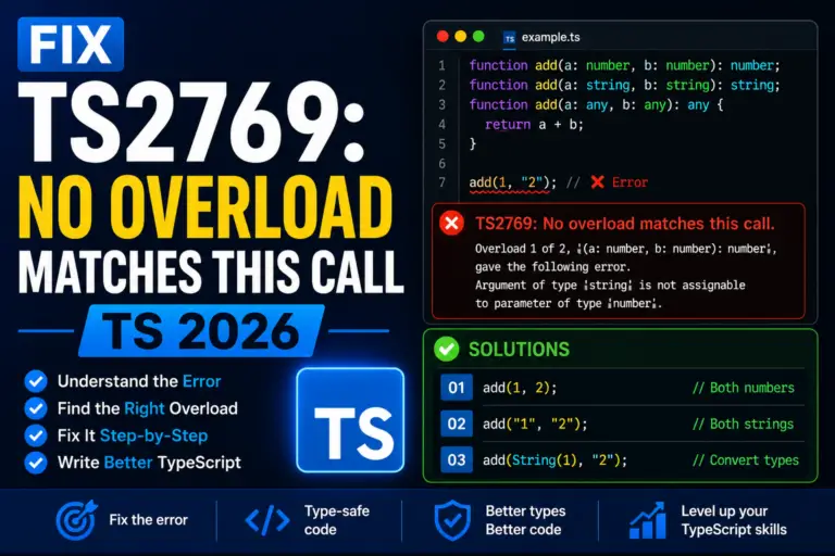Fix TS2769: No Overload Matches This Call (TS 2026)