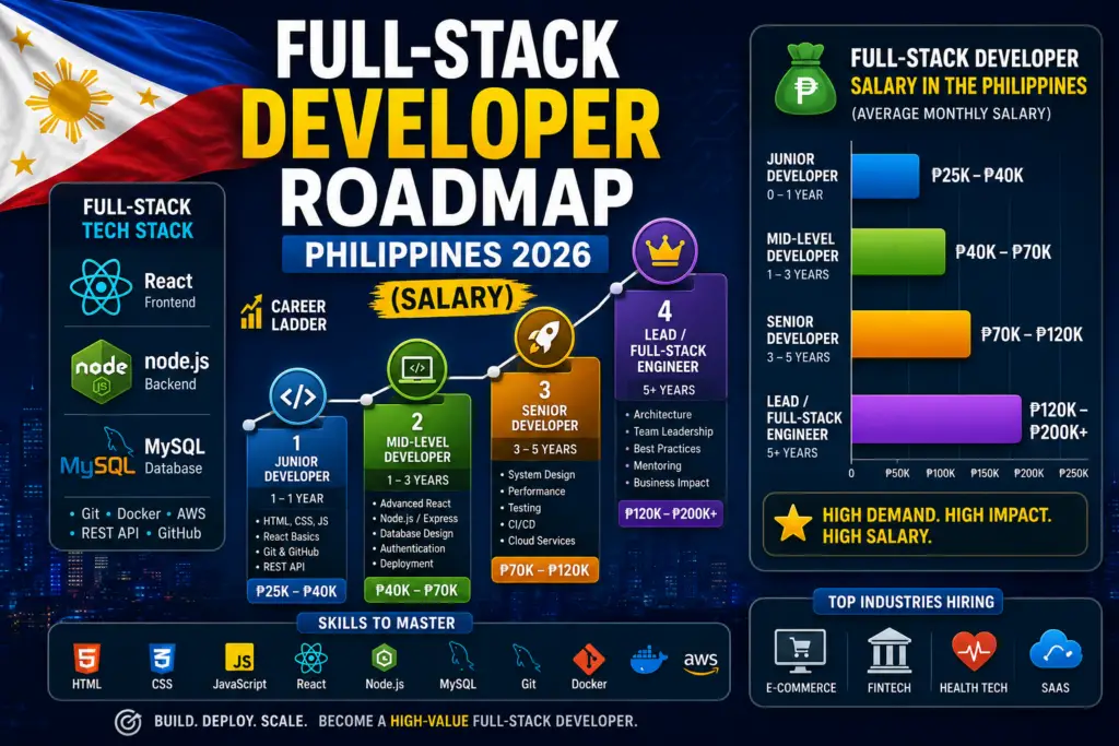 Full-Stack Developer Roadmap Philippines 2026 (Salary)