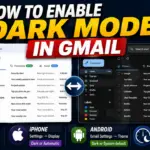 Gmail light mode vs dark mode comparison on desktop