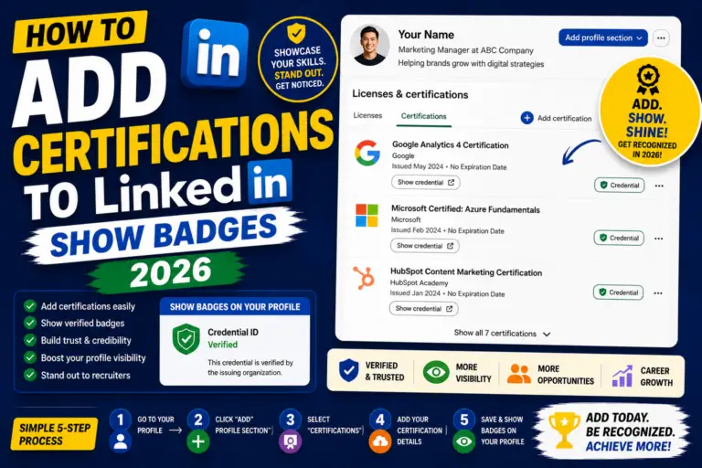 How to Add Certifications to LinkedIn (Show Badges 2026)