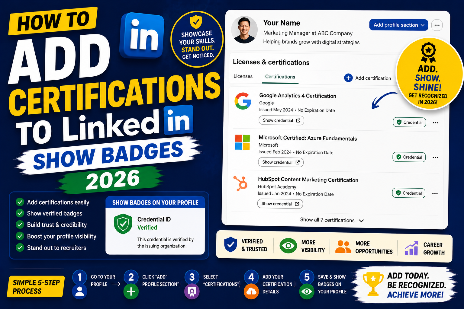 How to Add Certifications to LinkedIn (Show Badges 2026)