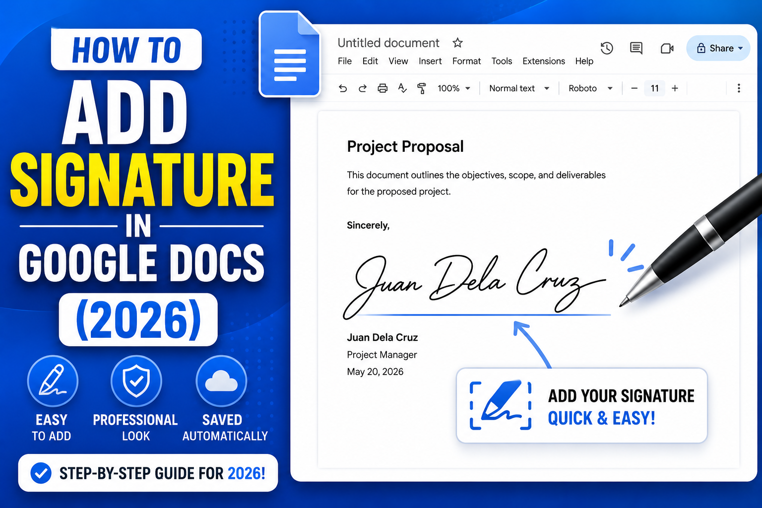 How to Add Signature in Google Docs (2026)