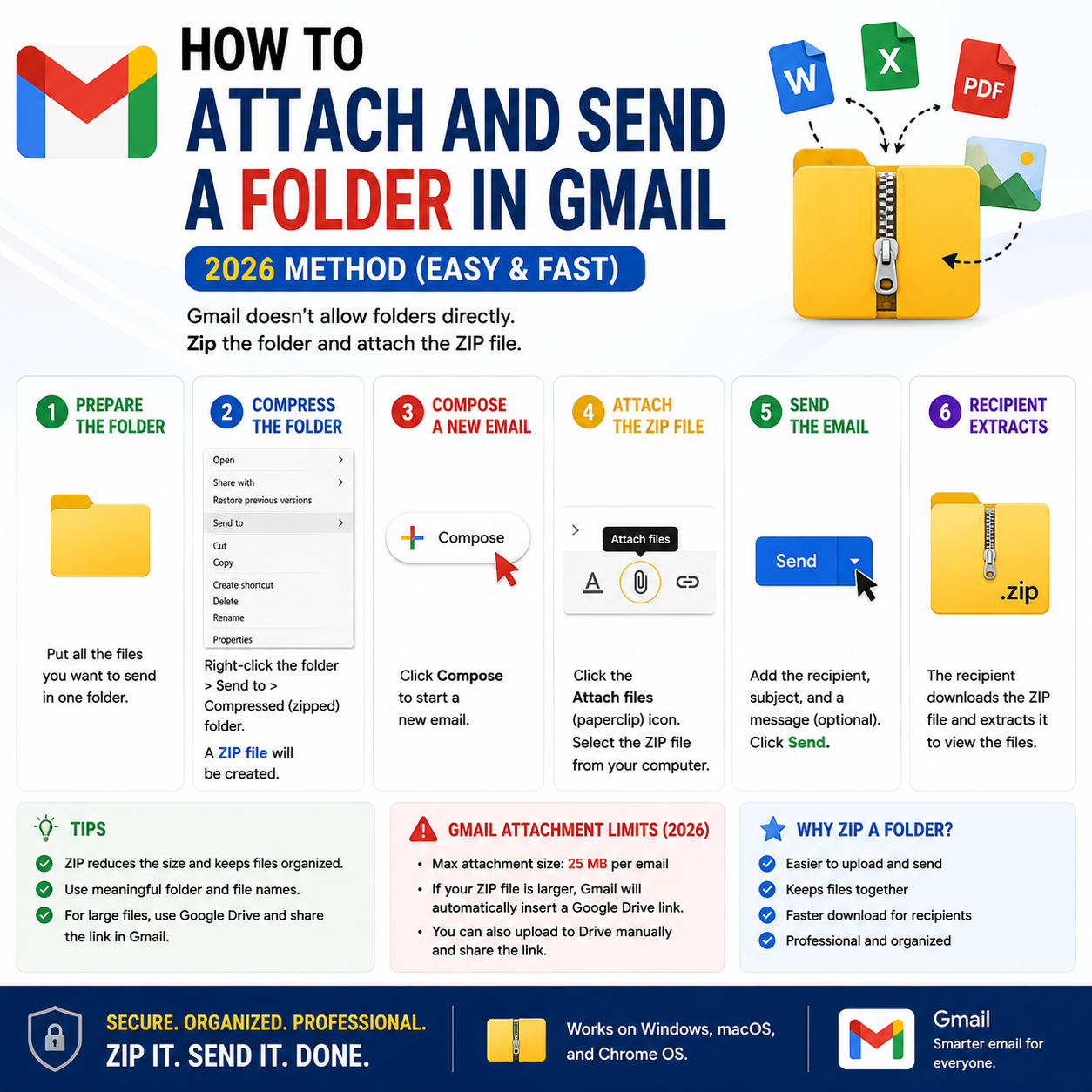 How to Attach and Send a Folder in Gmail (2026 Method)