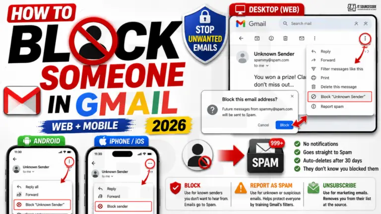 How to Block Someone in Gmail Web + Mobile, 2026