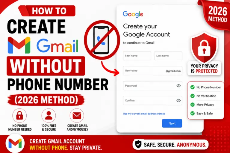 How to Create Gmail Without Phone Number (2026 Method)