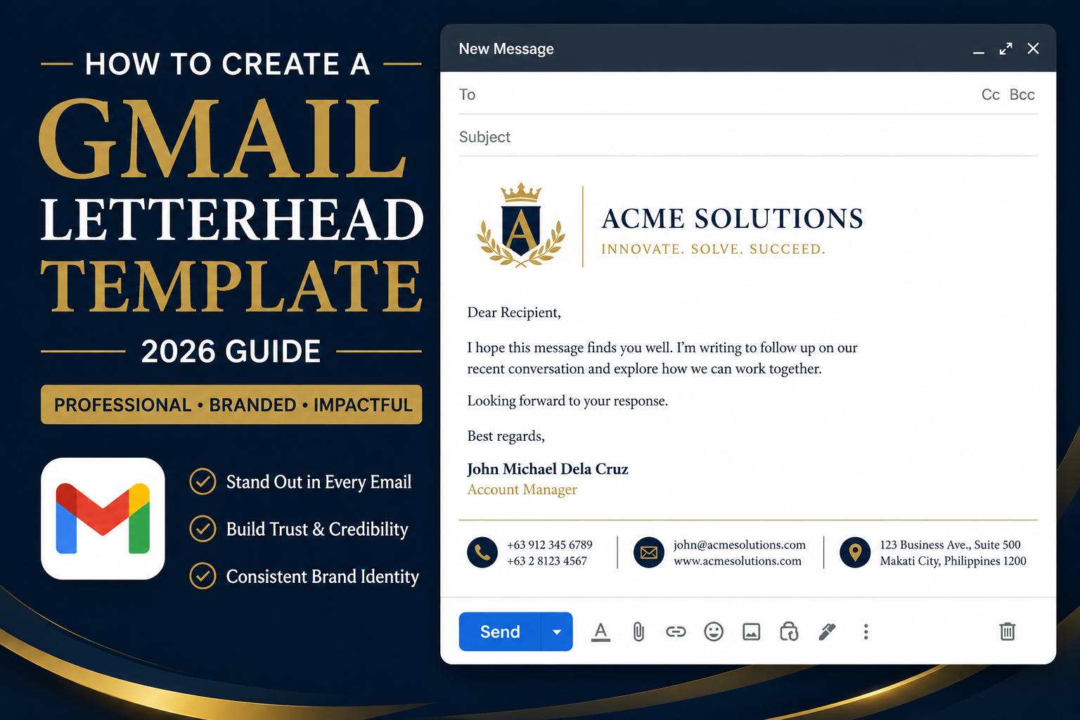 How to Create a Gmail Letterhead Template (2026 Guide)