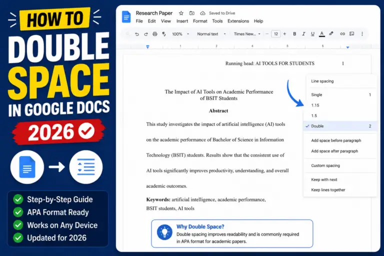 How to Double Space in Google Docs (2026)