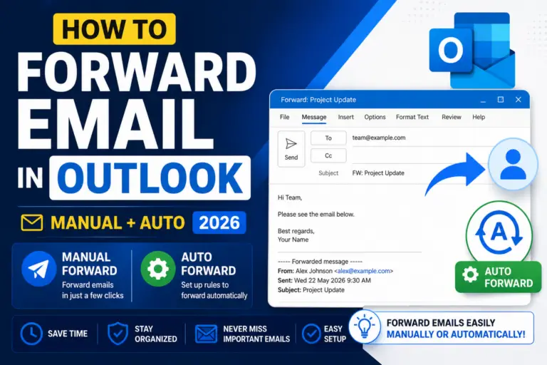 How to Forward Email in Outlook (Manual + Auto 2026)