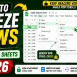 How to Freeze Rows in Google Sheets (2026)