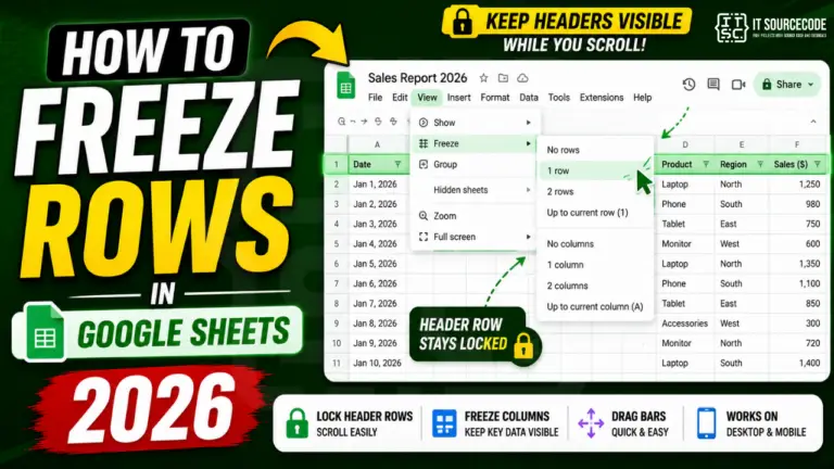 How to Freeze Rows in Google Sheets (2026)