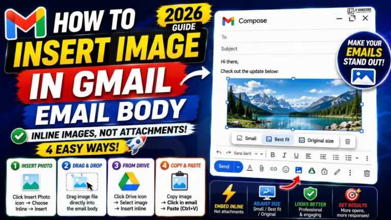 How to Insert Image in Gmail Email Body (2026 Guide)