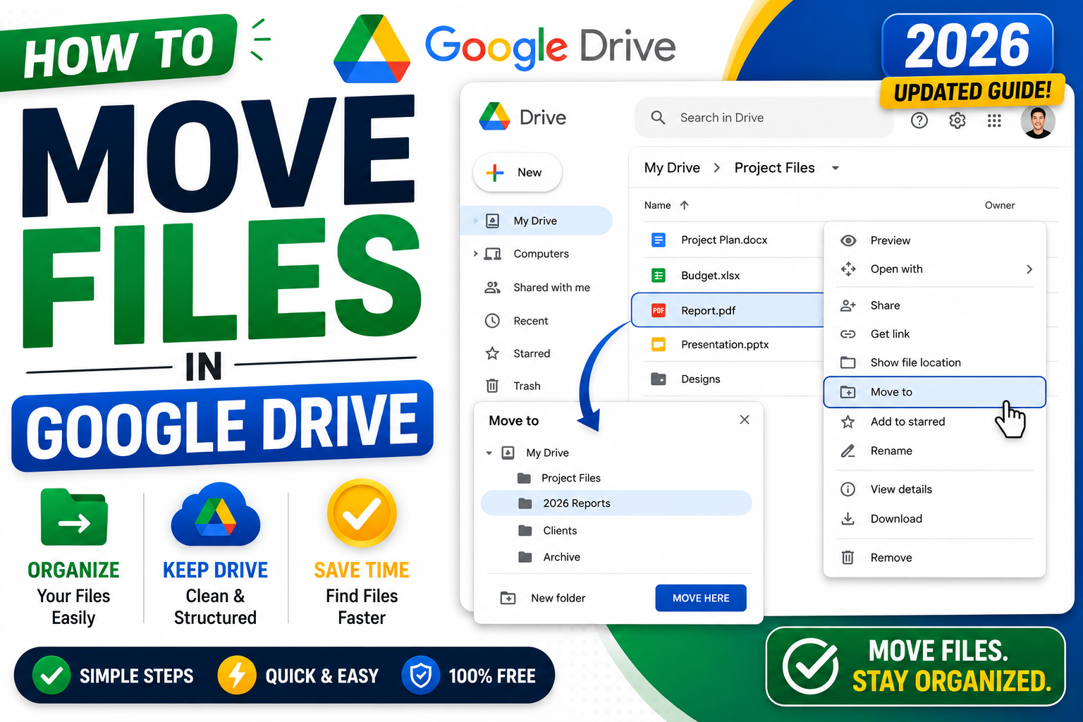 How to Move Files in Google Drive (2026)