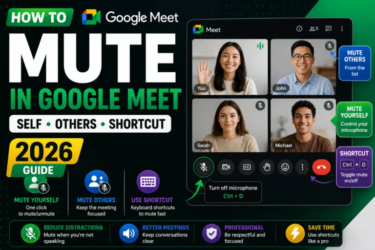 How to Mute in Google Meet (Self Others Shortcut 2026 Guide)