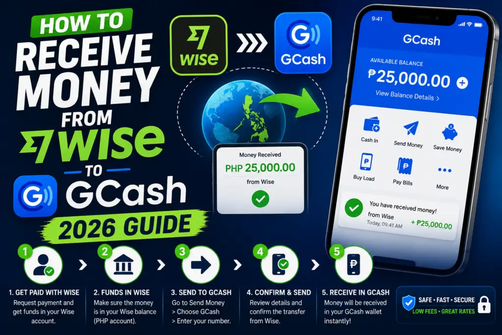 How to Receive Money from Wise to GCash (2026, PH Guide)