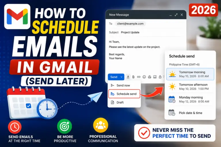 How to Schedule Emails in Gmail (Send Later, 2026)