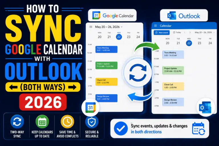 How to Sync Google Calendar with Outlook (Both Ways 2026)
