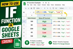 How to Use IF Function in Google Sheets (2026 Guide)