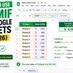How to Use SUMIF in Google Sheets (2026)