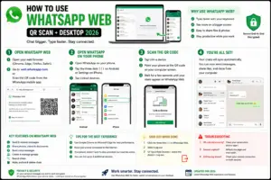 How to Use WhatsApp Web (QR Scan + Desktop 2026)