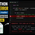 Python IndexError on csv.reader Row Access (2026)