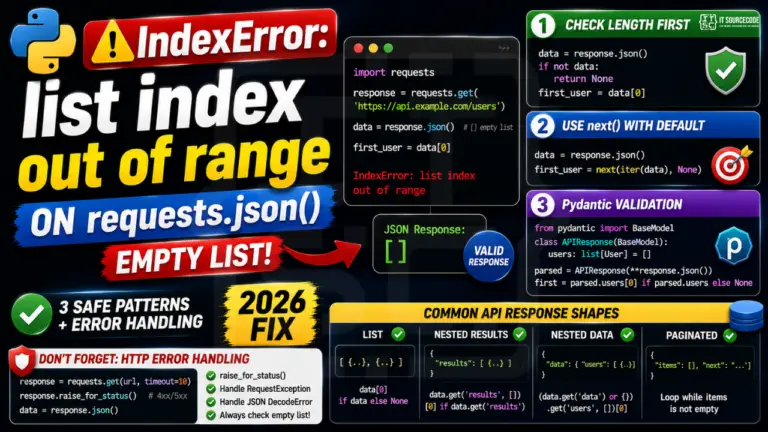 Python IndexError on requests.json() Empty List (2026 Fix)