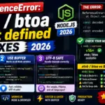 ReferenceError atob btoa is not defined (Node.js, 2026)