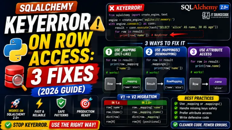 SQLAlchemy KeyError on Row Access 3 Fixes (2026)
