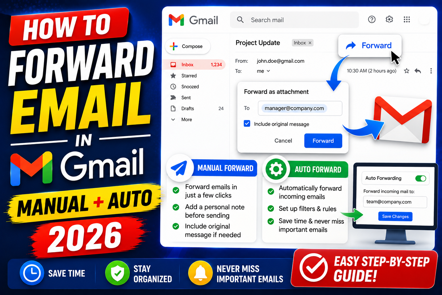 How To Forward Email In Gmail Manual Auto 2026 How To Forward Email In Gmail Manual Auto 2026