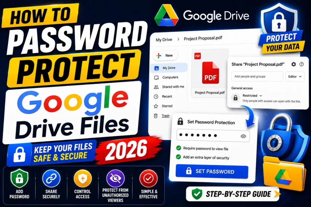 How to Password Protect Google Drive Files (2026 Full Guide)