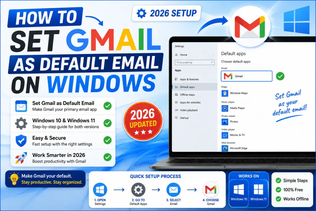 Set Gmail as Default Email on Windows (2026 Setup)