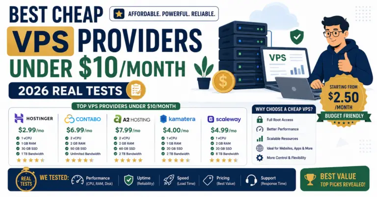 Best Cheap VPS Providers Under $10/Month (2026 Real Tests)