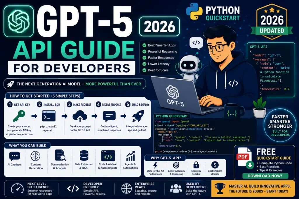 GPT-5 API Guide for Developers (2026 Python Quickstart)