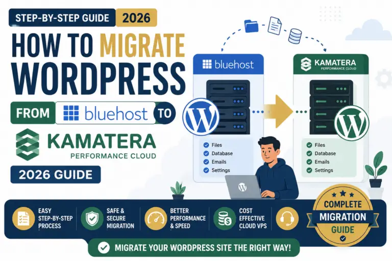 How to Migrate WordPress from Bluehost to Kamatera (2026 Guide)