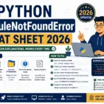 Python ModuleNotFoundError Cheat Sheet 2026 (Free PDF)