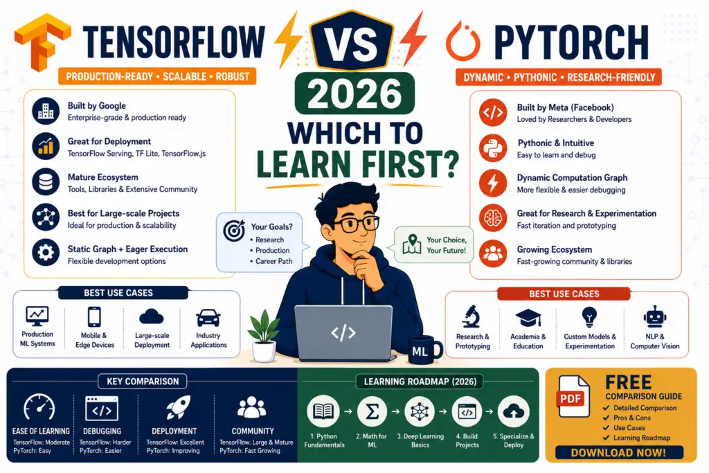 TensorFlow vs PyTorch 2026: Which to Learn First