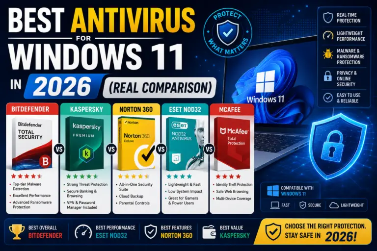 Best Antivirus for Windows 11 in 2026 (Real Comparison)